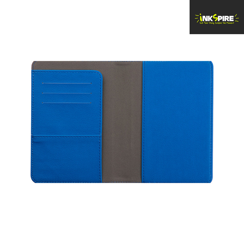 LEATHER - Passport Holder - Dark Blue
