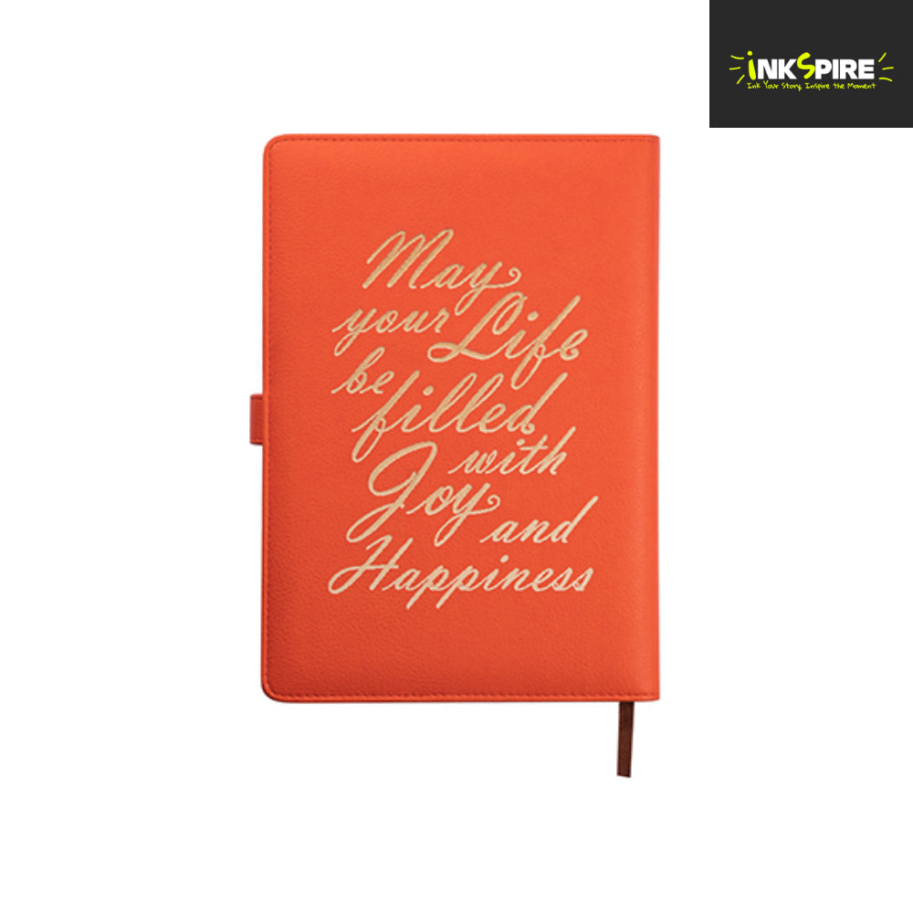 PU LEATHER - A5 Notebook - Orange