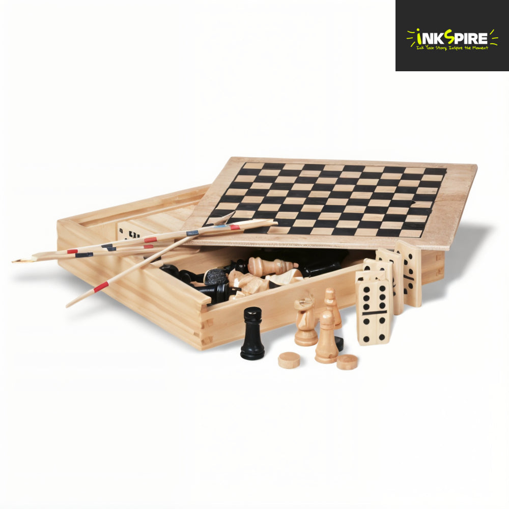 Wooden 4-in-1 Games Set