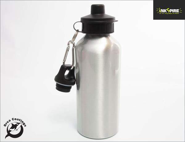 Water Bottle 600ml - Silver aluminium