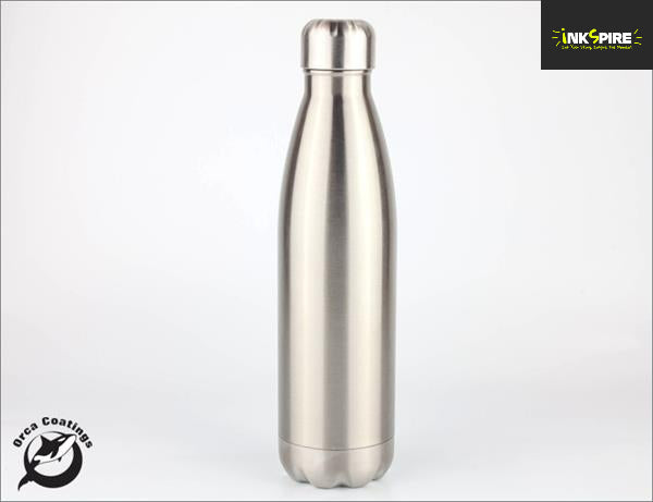 Water Bottle 500ml Tapered - Silver stainless-steel