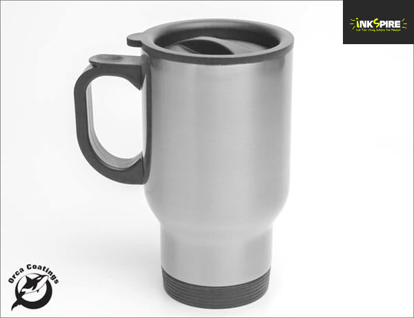 14oz Travel Mug - White stainless-steel