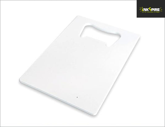 Bottle Opener Rectangular Metal - Silver stainless-steel 70x50mm