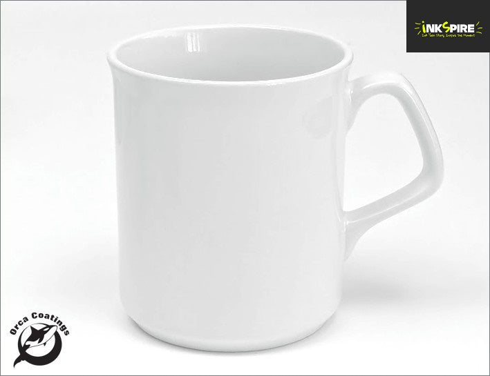 Premium White 9oz Sparta Mug - White ceramic