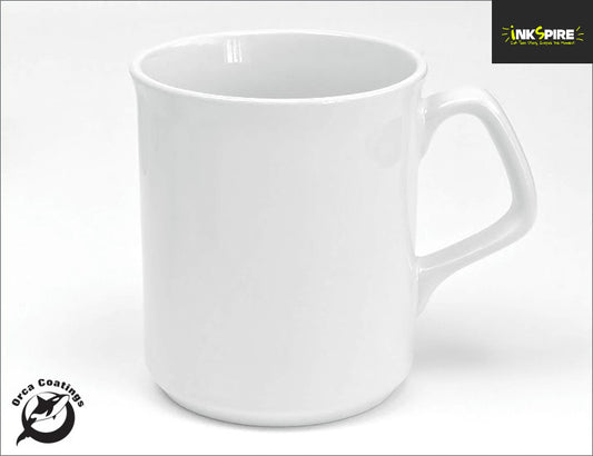 Premium White 9oz Sparta Mug - White ceramic