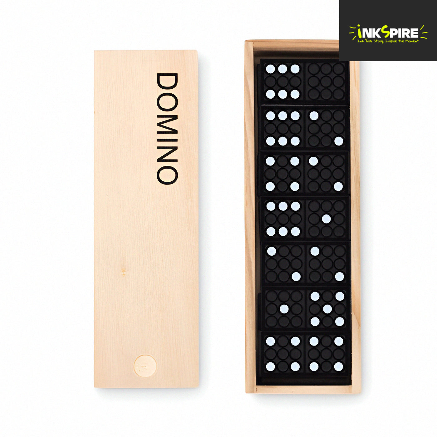 28-Piece Domino Set with Engravable Wooden Gift Box