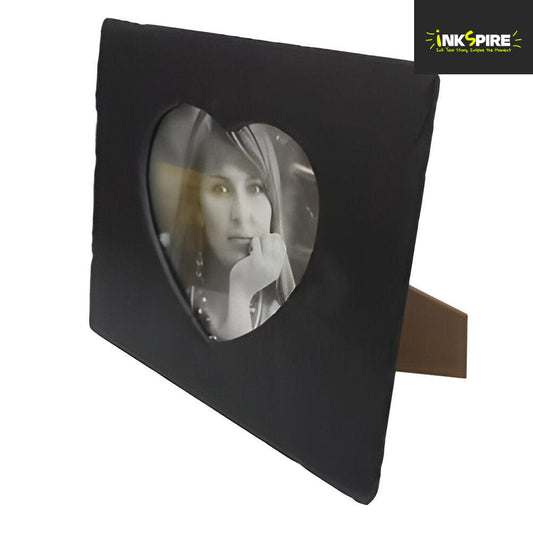 Slate Photo Frame with Inner Heart 23x19cm
