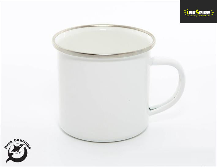 Fine Enamel 12oz Mug - White enamel