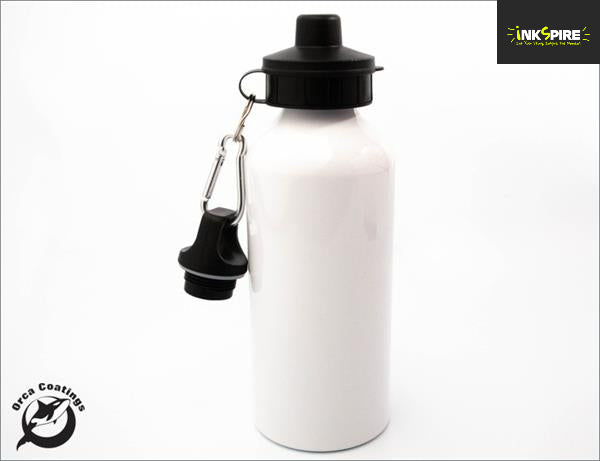 Water Bottle 600ml - White aluminium