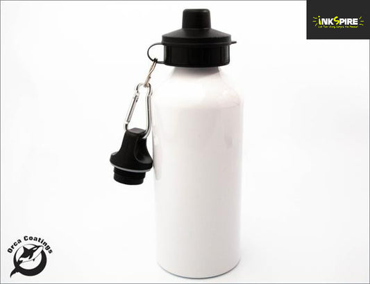 Water Bottle 600ml - White aluminium