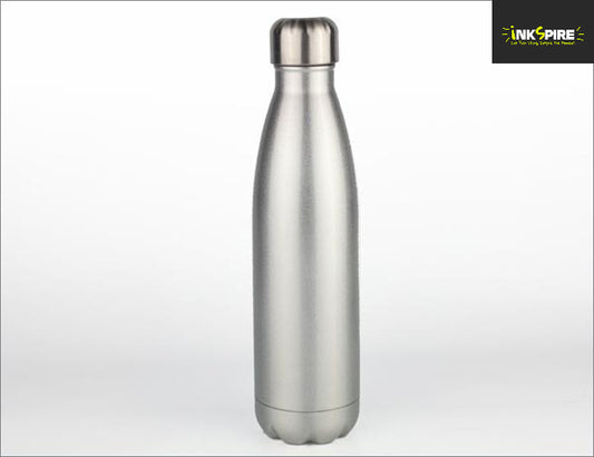 Water Bottle 500ml Tapered - Glitter Silver stainless-steel