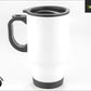 14oz Travel Mug - White stainless-steel