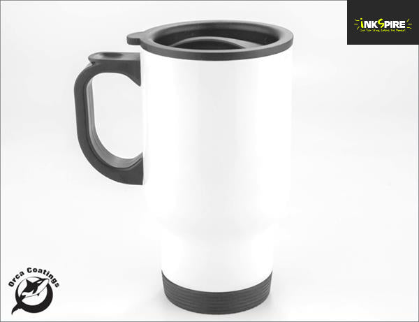 14oz Travel Mug - White stainless-steel
