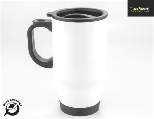 14oz Travel Mug - White stainless-steel