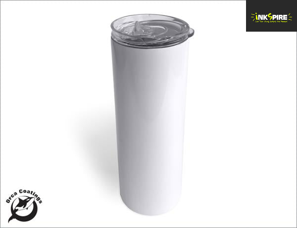 20oz Tumbler White - White stainless-steel