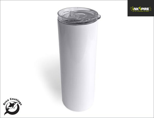 20oz Tumbler White - White stainless-steel
