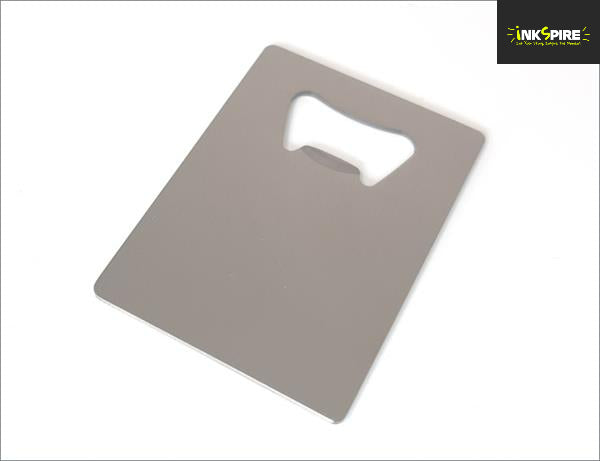 Bottle Opener Rectangular Metal - Silver stainless-steel 70x50mm