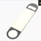 Bottle Opener Leatherette - White stainless-steel 178x40mm
