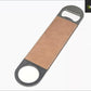 Bottle Opener Leatherette - White stainless-steel 178x40mm