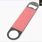 Bottle Opener Leatherette - White stainless-steel 178x40mm