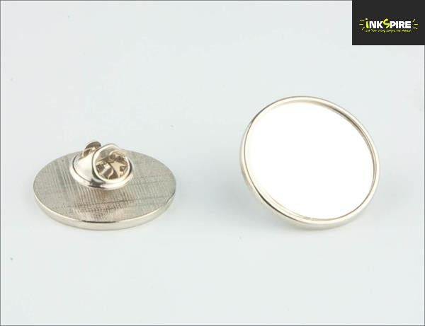 Round Lapel Badge 22mm - Silver metal