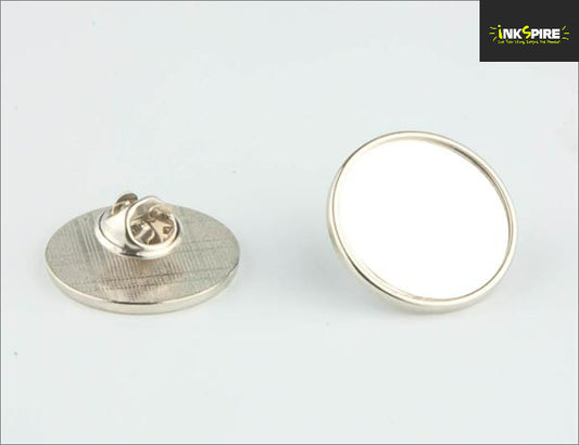 Round Lapel Badge 22mm - Silver metal
