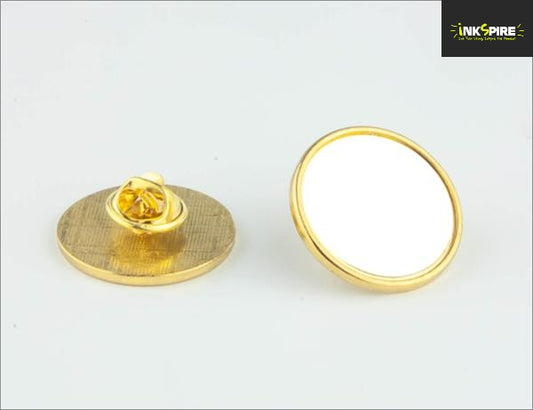 Round Lapel Badge 22mm - Gold metal