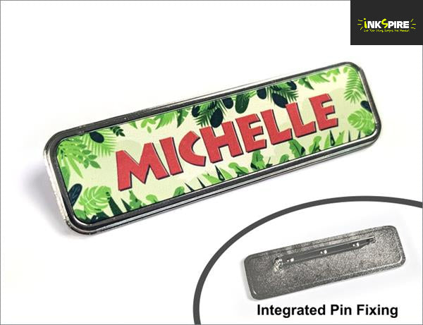 Name Badge Metal Rectangle